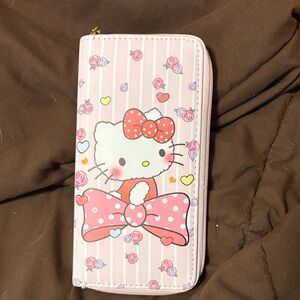 Hello Kitty Pink Striped Wallet